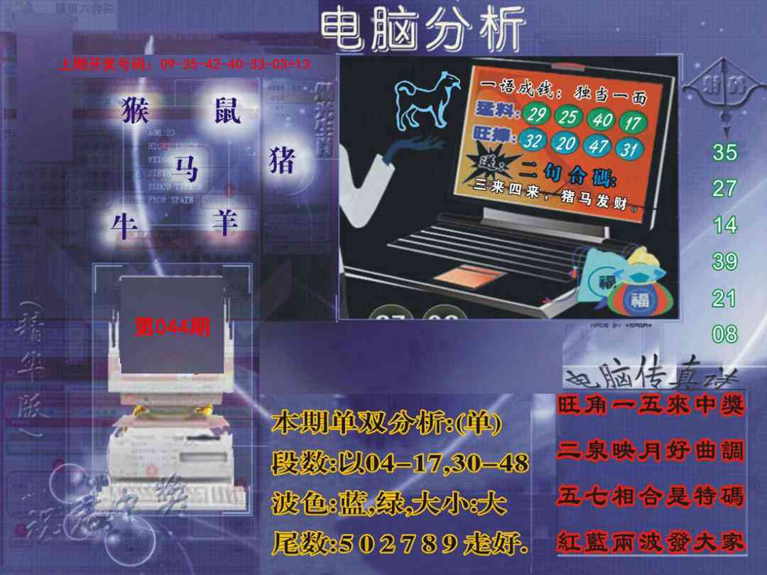 044期正版电脑分析贴士報[图]