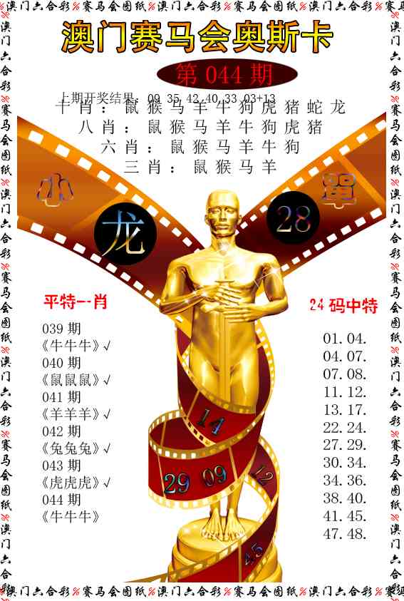 044期新奥斯卡[图]