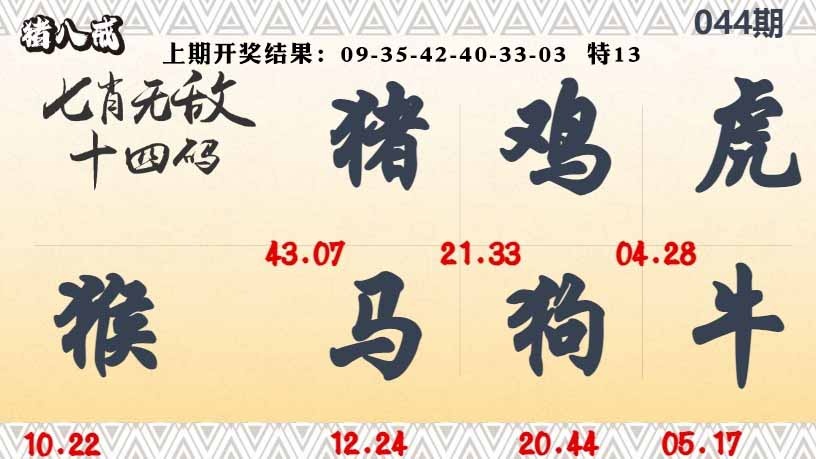 044期七肖无敌14码[图]